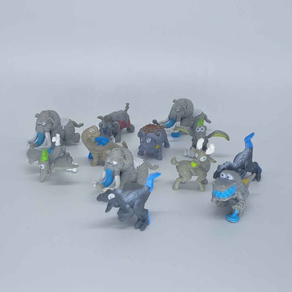 Zuru Dino Smashers Ice Age Mini Figures Lot of 12 Mammoth Raptor T-Rex Toys